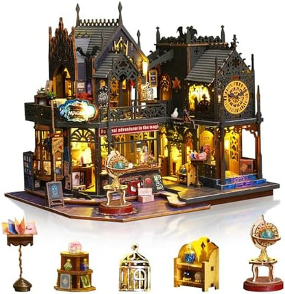 DIY Dollhouse Kit, Miniature House Building Kit with Led for Adult by MakingLifeFunforCool