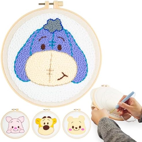 Nuvimagic - Punch Needle Kit for Beginners & Adults - Complete DIY Punch Embroidery Kit with 4 Unique Patterns - Perfect Needle Punch Kits for Creative Art by Unknown