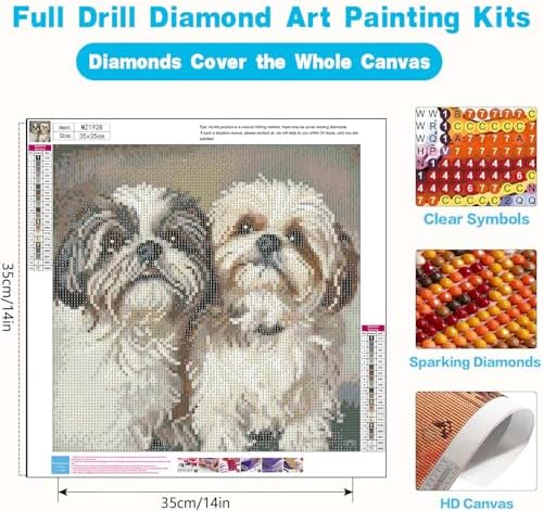 Xylogist Dog Diamond Art Kits for Adults 13.8x13.8 inch - Image 4