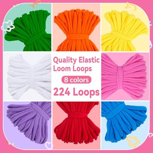 PREBOX Weaving Loom Kit Toys for Kids and Adults, Potholder Loops Crafts for Girls Ages 6 7 8 9 10 11 12, 7" Pot Holder Loom Knitting Kits and Gifts for Kids and Beginners, Make 6 Masterpieces - Image 6