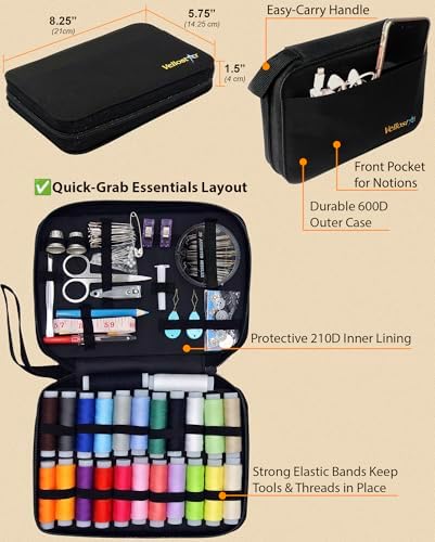 Vellostar Sewing Kit for Adults, 100-Piece Needle and Thread Travel Kit - Image 6