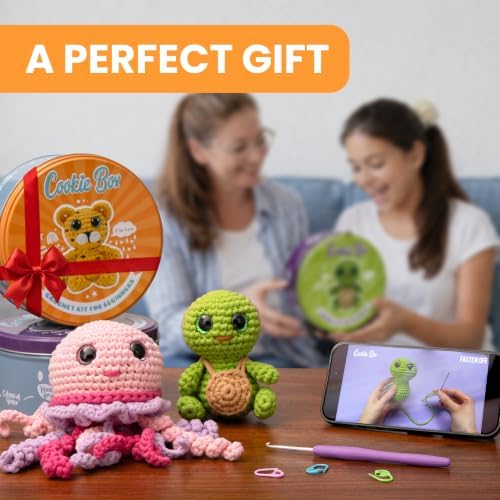Cookie Box Crochet Kit for Beginners, Bear Bruno - Image 6