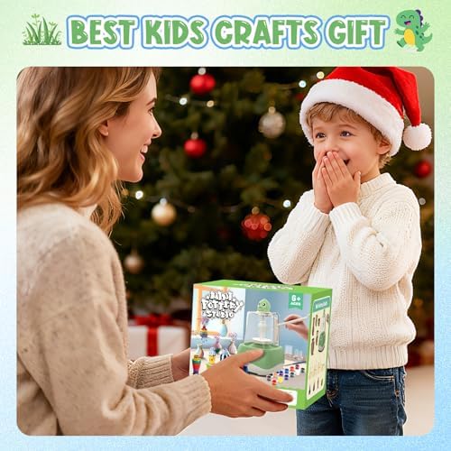 Mini Pottery Wheel for Kids - Fingertip Pottery Painting Craft Kit with 2.3in Turntable, Clay and Flowers, Mess Free Arts & Crafts Toys Birthday Christmas Gift for Girls Boys 6 7 8 9 10 11 12+, Green - Image 6