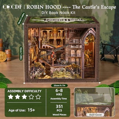 Robin Hood Book Nook Kit, DIY Miniature House Dollhouse Kit - Image 2