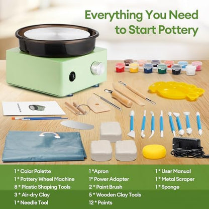 Pottery Wheel - Mini Pottery Wheel kit with 18PCS Pottery Tools - Image 7