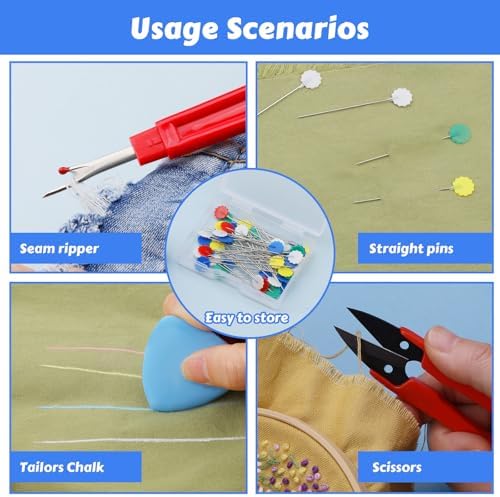 SOCNITC 68 Pcs Seam Ripper Tool Kit Stitch Rippers with Tailors Chalk - Image 6