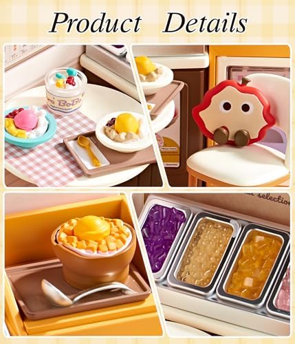 Sweet Soup Shop Super Miniature House Kit - DIY Plastic 3D Model Building Set for Teens, Build Your Own Asian Dessert Shop with Dustproof Case, Creative Craft Gift for Girls Women - Image 3