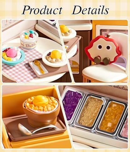 Sweet Soup Shop Super Miniature House Kit - DIY Plastic 3D Model Building Set for Teens, Build Your Own Asian Dessert Shop with Dustproof Case, Creative Craft Gift for Girls Women - Image 3