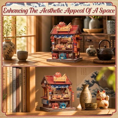 Cutefun DIY Miniature House Kit, 146 Pcs 3D Wooden Puzzle Tiny House - Image 5