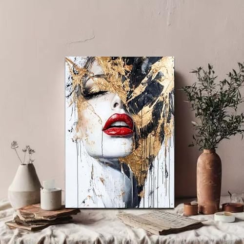 GEMOUJ Paint by Numbers Kit for Adults Beginner,Abstract Female Easy Adult Paint by Number Kits on Canvas,DIY Painting for Beginners Art by Numbers,Home Wall Decor 16 x 20 inch - Image 2