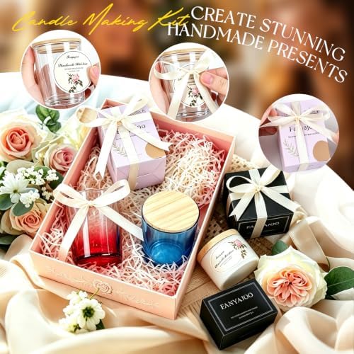 Fanyajoo Candle Making Kit,Candle Making Kit for Adults & Beginners–1200g Soy Wax，Digital Wax Melting Pot, Floral Candle Molds, Gift Boxes,Complete DIY Set，Perfect for Home Crafts & Giftin - Image 3