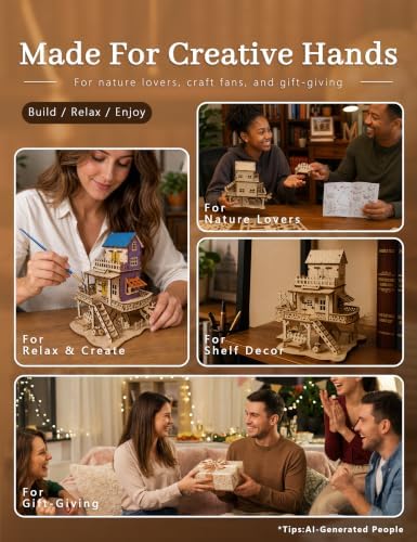 BOOZUU 3D Wooden Treehouse Puzzle for Adults - Image 7