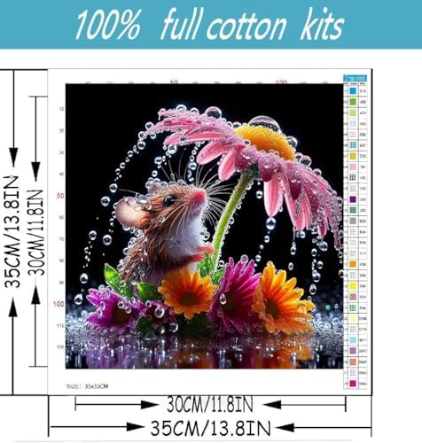 Christmas Stamped Cross Stitch Kits for Beginners Adults, Gnomes Dimensions Needlepoint Art Crafts,Counted Cross Stitch Kits Embroidery Kits for Beginners Adults for Home Decor 15.7X11.8inch - Image 2