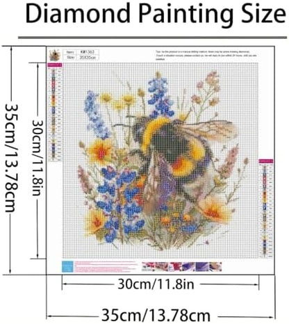 GXGLLPZBY Bee and Flower Diamond Art Kits for Adults,5D Diamond Painting - Image 4