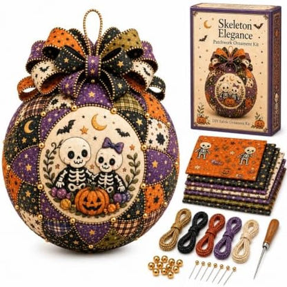ZSEVMYFJ Christmas Classics Patchwork Ornament DIY Kit, Holiday Decorations (Skeleton) by Unknown