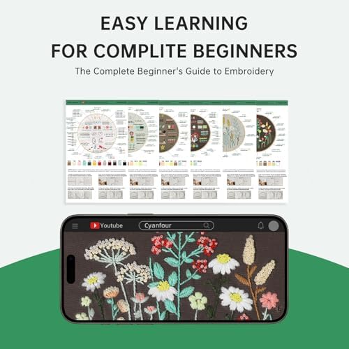 CYANFOUR 6 Stage Embroidery Kit with Step-By-Step Guidance & Videos - Image 6