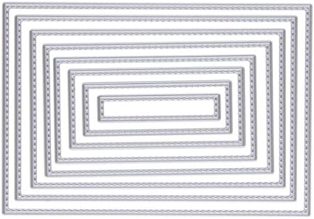 8Pcs Rectangle Cutting Dies Stencil DIY Scrapbook Album Paper Card Embossing Tool (Rectangle) by ZbFwmx