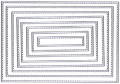 8Pcs Rectangle Cutting Dies Stencil DIY Scrapbook Album Paper Card Embossing Tool (Rectangle) by ZbFwmx