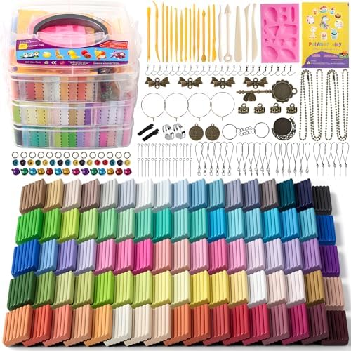 Polymer Clay 85 Colors, Modeling Clay for Kids, Oven Bake Molding Clay Kit by Aestd-STqualityclay