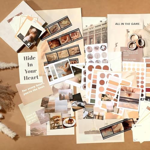 114 Pcs Aesthetic Scrapbook Kit DIY Junk Journaling Supplies, Vintage Style - Image 6