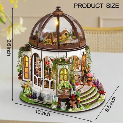 Hanging Garden DIY Miniature Dollhouse Kit, Dollhouse Kit with LED - Image 2