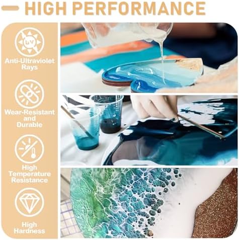 Puduo Epoxy Resin Kit 1.1Gallon, Newly Formulated Crystal Clear Epoxy Resin - Image 4
