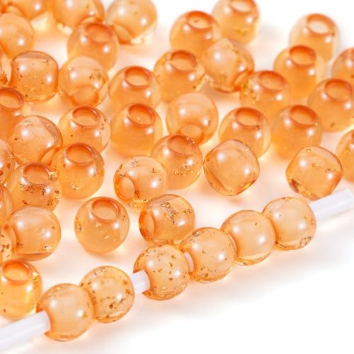 100pcs 12mm Resin Large Hole Beads for Carabiner Bag Charm Keychain by Aoxsie