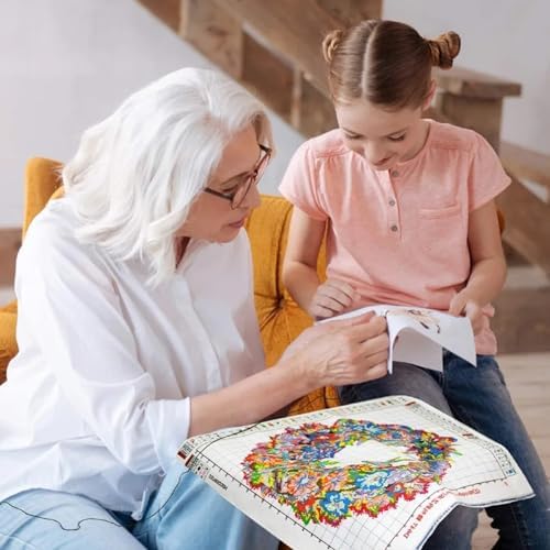 Dooxvey Cross Stitch Kits for Adults Beginners,Full Range of Cross-Stitch Stamped Kits Needlepoint Kits for Beginners Embroidery Kits 11CT Cross Stitch Patterns-Drinking tea resting seaside 18x18 inch - Image 7