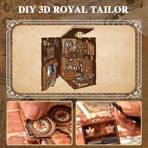 Book Nooks for Adults, DIY Miniature Dollhouse Book Nook Kit - Tailor Shop - Image 5