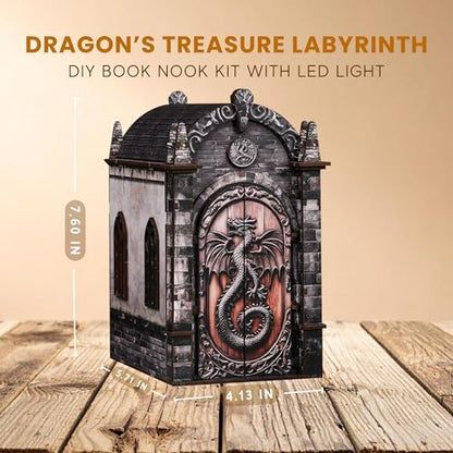 DIY Book Nook Kit LED 3D Puzzle - Dragon's Treasure Labyrinth - Image 5