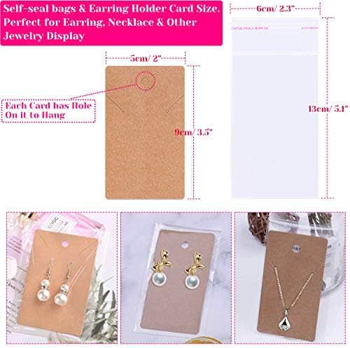 Paxcoo 1350pcs Earring Making Kit with Hooks, Rings, Pliers, Backs, Holder Cards and Clear Bags for DIY Earring Supplies and Findings - Image 4