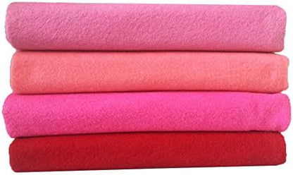 4pcs Thick 1.4mm Soft Felt Fabric Sheet Assorted Color Felt Pack DIY Craft Sewing Squares Nonwoven Patchwork (92x90cm Pink) - Image 5