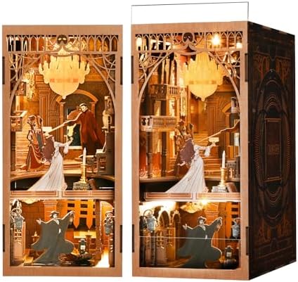 Phantom of The Opera Book Nook Kit, DIY Miniature Dollhouse Kit with LED by CCCDF