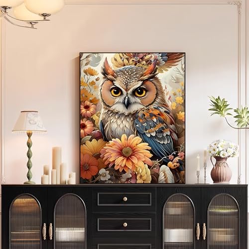 XTCIXAL Paint by Numbers Kit for Adults, Owl, 16X20 Inch - Image 4