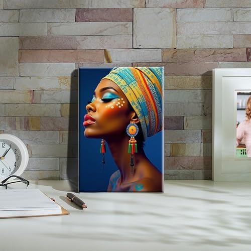 HeeBenor Framed Paint by Numbers Kit for Adults, Black Women, 8x12 Inch - Image 7