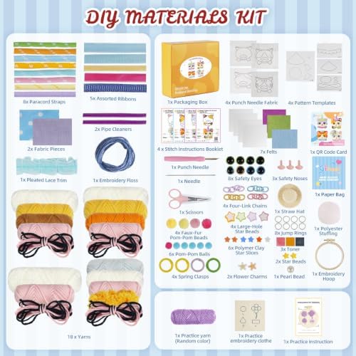 Gipony Punch Needle kit for Beginners,Embroidery kit for Beginners,Punch Needle Kits Adults Beginner,Including Printed Patterns, Needles, Easy to Follow Instructions, and Videos-Cat Family - Image 3