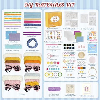 Gipony Punch Needle kit for Beginners,Embroidery kit for Beginners,Punch Needle Kits Adults Beginner,Including Printed Patterns, Needles, Easy to Follow Instructions, and Videos-Cat Family - Image 3