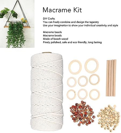 Ycauty Beginners Macrame Kit Creative DIY Plant Hanger Supplies & Beads for Home Decor & Crafts - Image 2