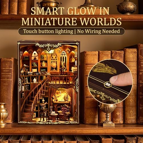 CRIOLPO Book Nook Kits for Adults DIY Doll House Kit with LED Lights - Image 2