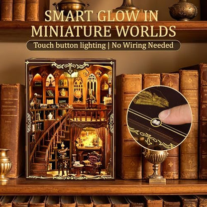 CRIOLPO Book Nook Kits for Adults DIY Doll House Kit with LED Lights - Image 2