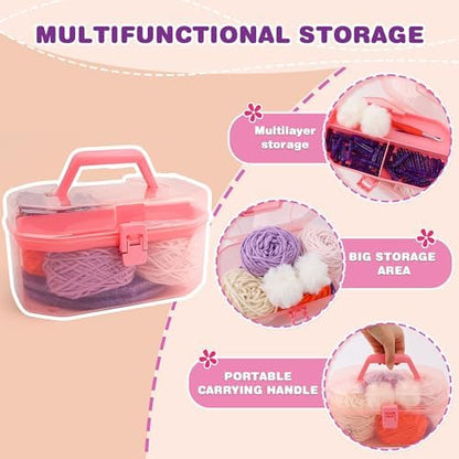 QXHOL Knit Hat Scarf Knitting Loom Kit - DIY Craft Kit for Beginners - Image 3