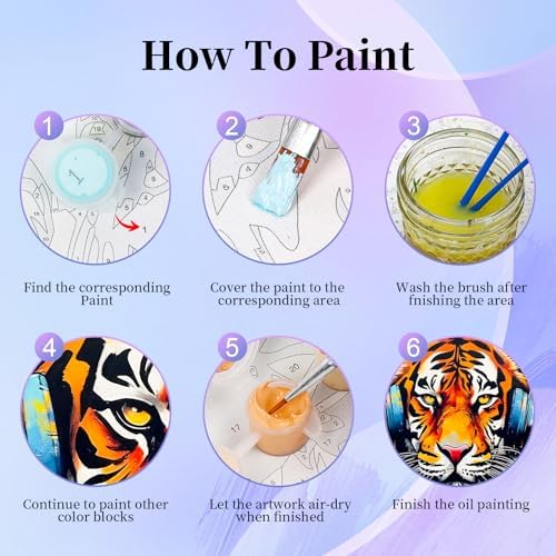 Okarina 6 Pack Paint by Numbers Kit for Adults & Beginners, Animals Designs - Image 6