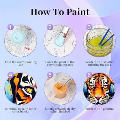 Okarina 6 Pack Paint by Numbers Kit for Adults & Beginners, Animals Designs - Image 6