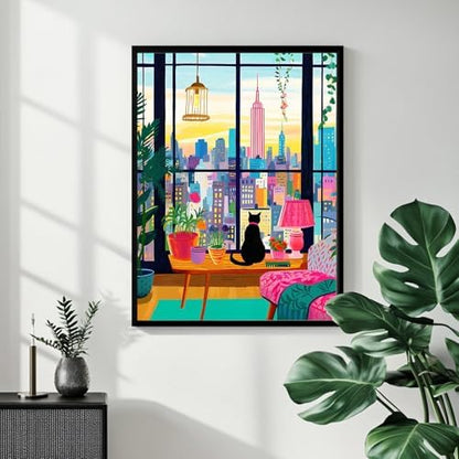 Mandun Cat Paint by Numbers Kit for Adults, 16x20 inch - Image 4
