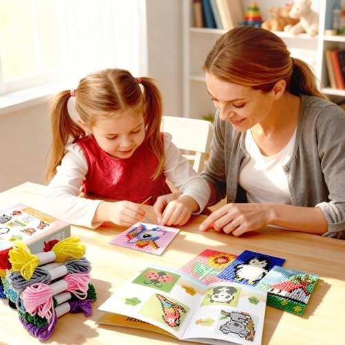 Pllieay 10-in-1 Plastic Canvas Kit for Beginners, Easy Needlepoint Kit - Image 6