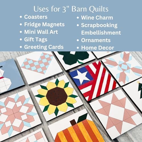 Barn Quilt Kit to Paint, Slip Knot, 3 in, Farmhouse Wall Art DIY - Image 6