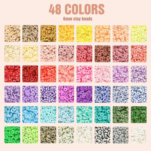 Dowsabel Clay Beads 3 Boxes Bracelet Making Kit, 10800pcs Beads for Jewelry Making, Letter Beads for Friendship Bracelets DIY Arts and Crafts Gifts for Girls Adults - Image 2