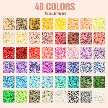 Dowsabel Clay Beads 3 Boxes Bracelet Making Kit, 10800pcs Beads for Jewelry Making, Letter Beads for Friendship Bracelets DIY Arts and Crafts Gifts for Girls Adults - Image 2