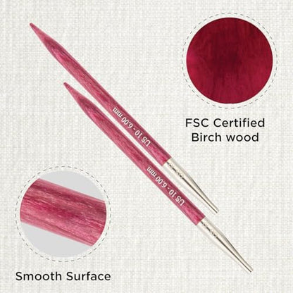 KnitPro Dreamz Interchangeable Circular Needles 4" (10cm) | US Size 10 (6mm) - Image 2