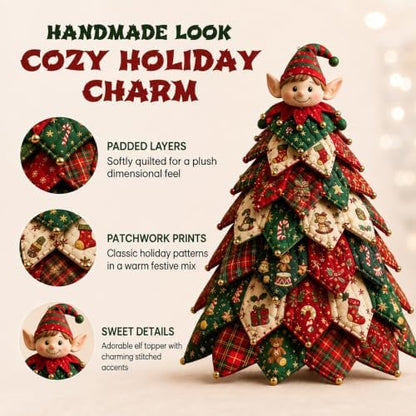 DIY Quilted Fabric Christmas Tree Kit, Arts and Crafts for Adults, (Elf) - Image 4